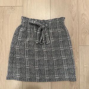 Topshop Black and White Plaid Skirt